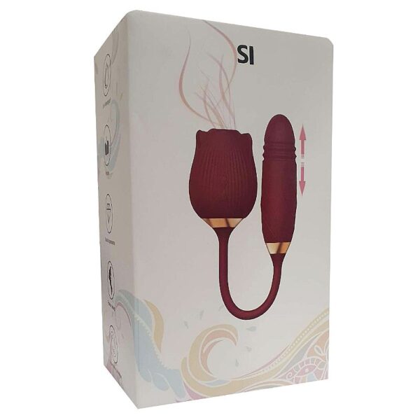 VIBRADOR DE PONTO G E CLITORIS COM VAI E VEM - FORMATO DE ROSA-GREEBABY - SI7633 (CONSULTE CORES) - Imagem 3