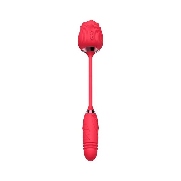VIBRADOR DE PONTO G E CLITORIS COM VAI E VEM - FORMATO DE ROSA-GREEBABY - SI7633 (CONSULTE CORES) - Imagem 14