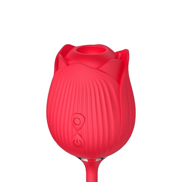 VIBRADOR DE PONTO G E CLITORIS COM VAI E VEM - FORMATO DE ROSA-GREEBABY - SI7633 (CONSULTE CORES) - Imagem 7
