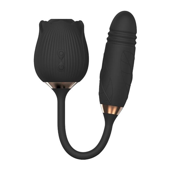 VIBRADOR DE PONTO G E CLITORIS COM VAI E VEM - FORMATO DE ROSA-GREEBABY - SI7633 (CONSULTE CORES) - Imagem 11