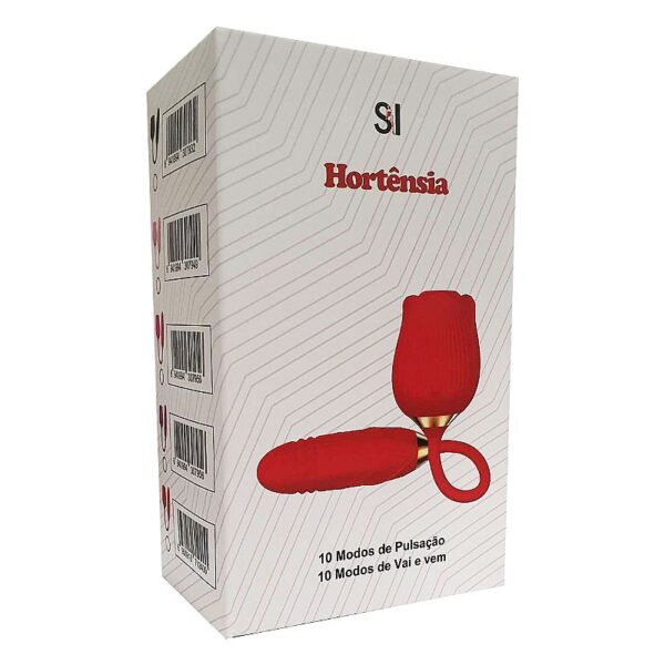 VIBRADOR DE PONTO G E CLITORIS COM VAI E VEM - FORMATO DE ROSA-GREEBABY - SI7633 (CONSULTE CORES) - Imagem 10