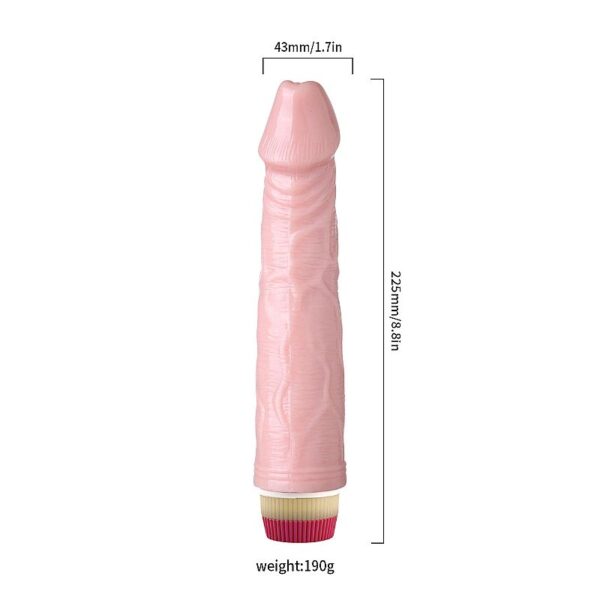 PENIS REALISTICO COM VIBRADOR ROTATIVO A PILHA - 22,5 X 4,3CM - SI8222 - Imagem 2