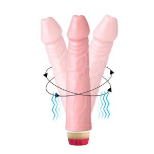 PENIS REALISTICO COM VIBRADOR ROTATIVO A PILHA - 22,5 X 4,3CM - SI8222