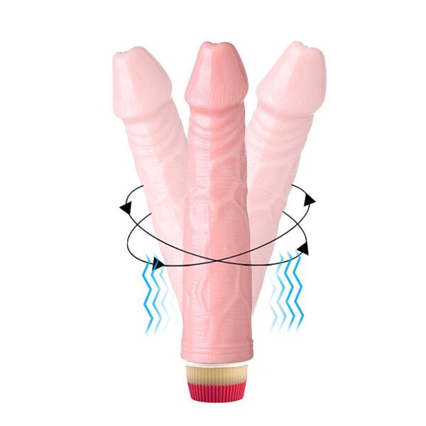 PENIS REALISTICO COM VIBRADOR ROTATIVO A PILHA - 22,5 X 4,3CM - SI8222