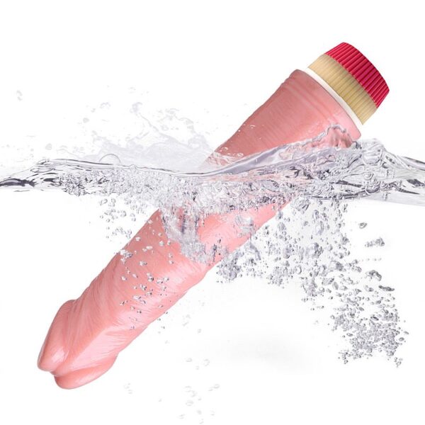 PENIS REALISTICO COM VIBRADOR ROTATIVO A PILHA - 22,5 X 4,3CM - SI8222 - Imagem 4