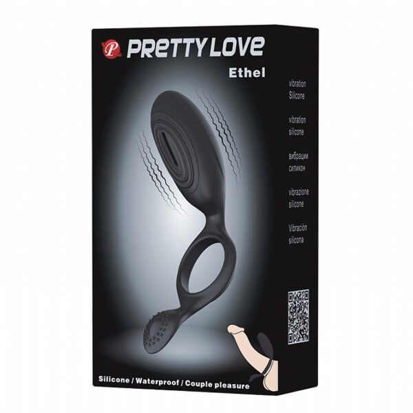 ANEL PENIANO ETHEL DUPLO COM VIBRADOR - PRETTY LOVE - SI1192 - Imagem 2