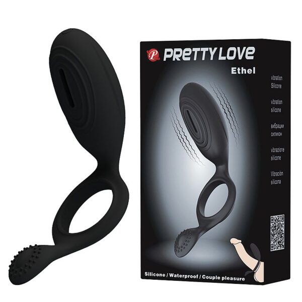 ANEL PENIANO ETHEL DUPLO COM VIBRADOR - PRETTY LOVE - SI1192 - Imagem 4