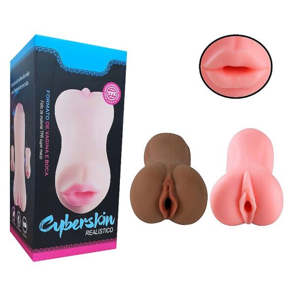 MASTURBADOR MASCULINO EM CYBERSKIN - BOCA E VAGINA - SI6773 (CONSULTE CORES) - Imagem 10