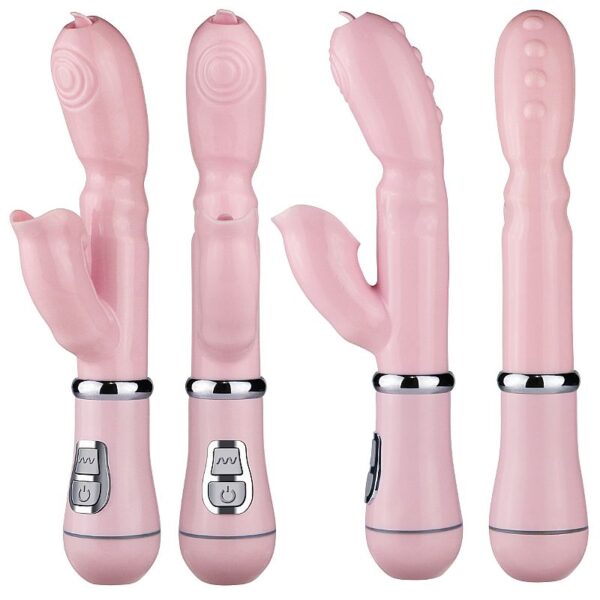 VIBRADOR DE PONTO G E CLITÓRIS COM LÍNGUA - JELLY - À PILHA - SI7029 (CONSULTE CORES) - Imagem 3