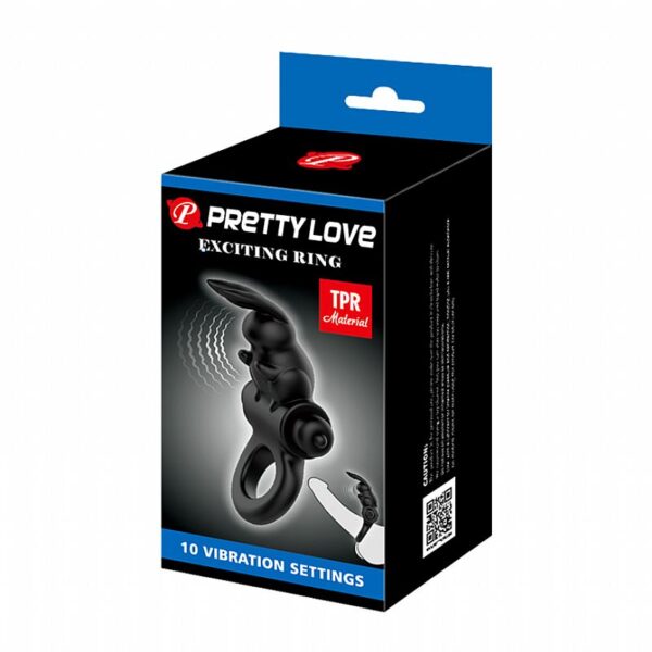 ANEL PENIANO FORMATO DE COELHO COM VIBRADOR - PRETTY LOVE - SI7111 - Imagem 3