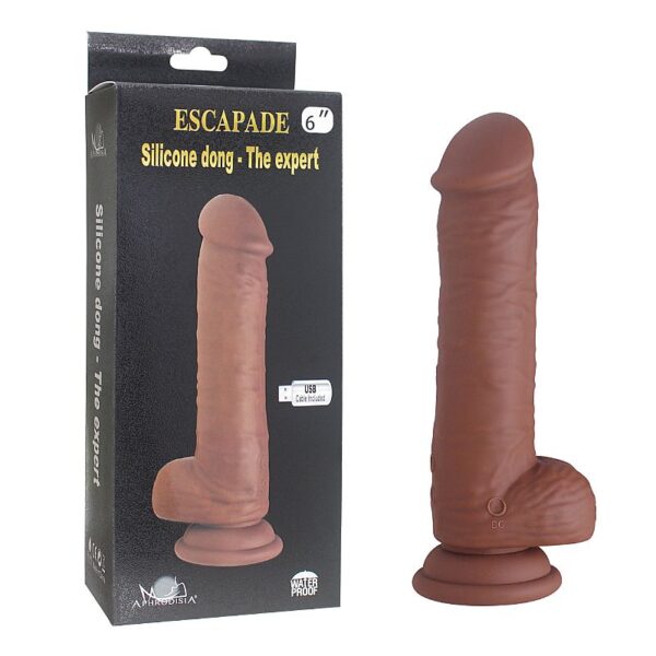 PÊNIS REALÍSTICO COM ROTAÇÃO - 15,3X 4CM - RECARREGÁVEL APHRODISIA - SI7304 (CONSULTE CORES) - Imagem 3