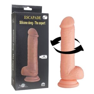 PÊNIS REALÍSTICO COM ROTAÇÃO - 15,3X 4CM - RECARREGÁVEL APHRODISIA - SI7304 (CONSULTE CORES)