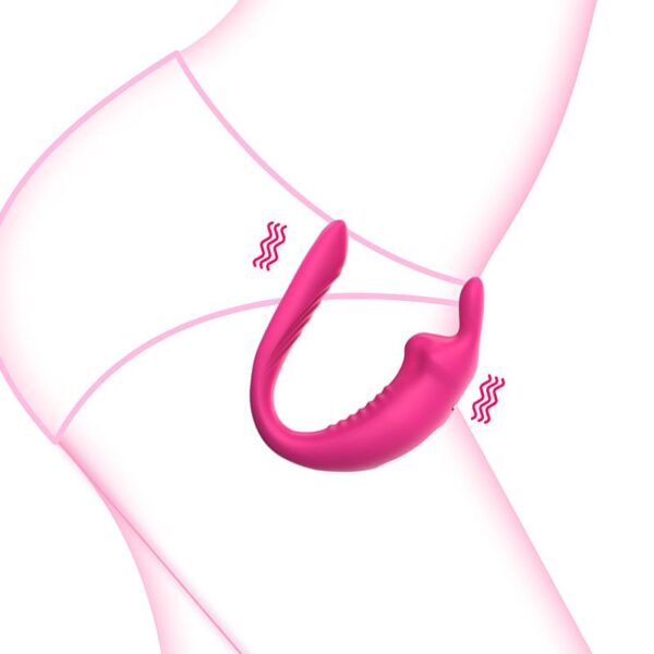 VIBRADOR DE CASAL - À LONGA DISTÂNCIA - HERA APP - SI7387 (CONSULTE CORES) - Imagem 4
