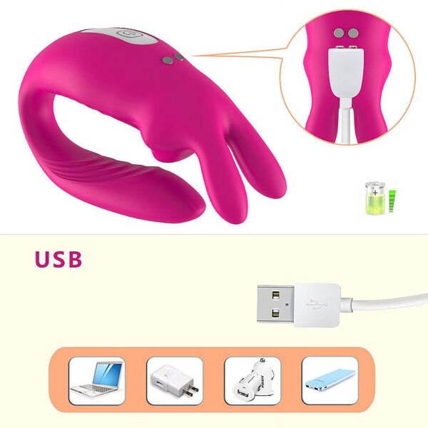 VIBRADOR DE CASAL - À LONGA DISTÂNCIA - HERA APP - SI7387 (CONSULTE CORES) - Imagem 12