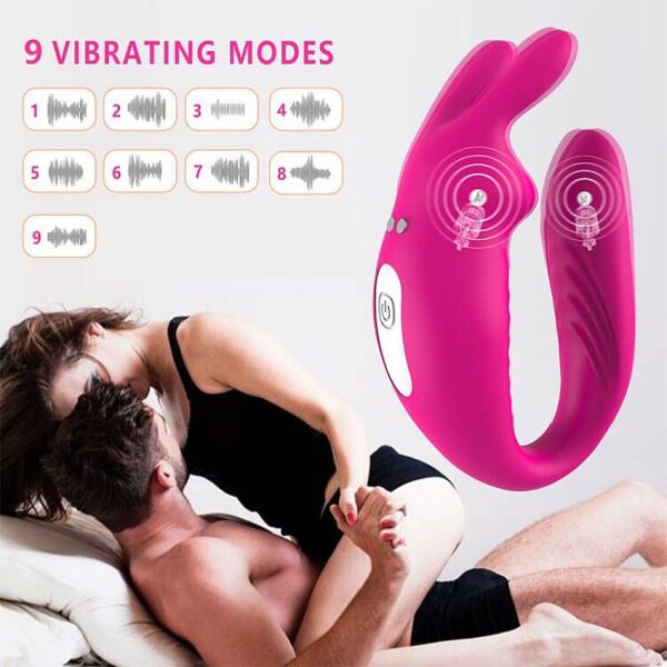 VIBRADOR DE CASAL - À LONGA DISTÂNCIA - HERA APP - SI7387 (CONSULTE CORES) - Imagem 2