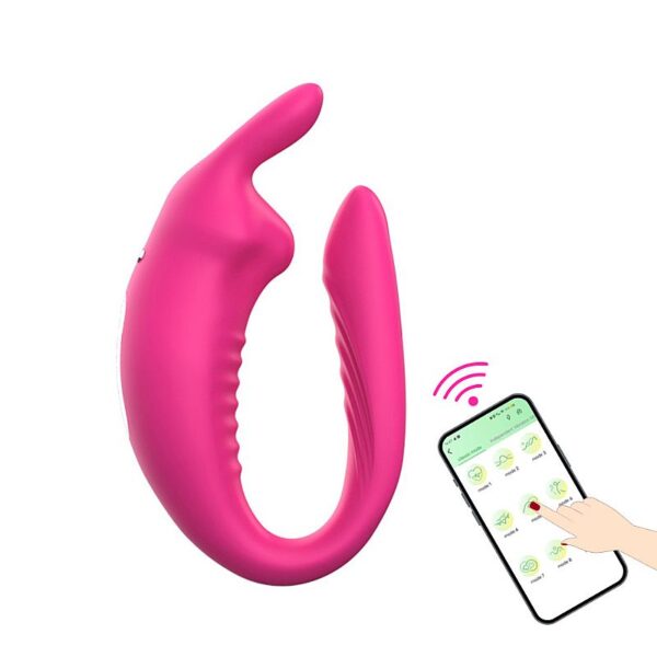 VIBRADOR DE CASAL - À LONGA DISTÂNCIA - HERA APP - SI7387 (CONSULTE CORES) - Imagem 10
