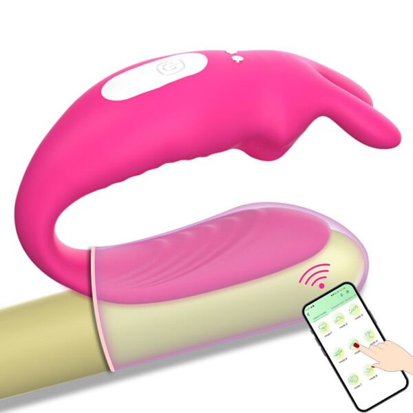 VIBRADOR DE CASAL - À LONGA DISTÂNCIA - HERA APP - SI7387 (CONSULTE CORES) - Imagem 5