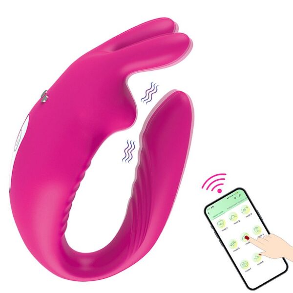 VIBRADOR DE CASAL - À LONGA DISTÂNCIA - HERA APP - SI7387 (CONSULTE CORES) - Imagem 6