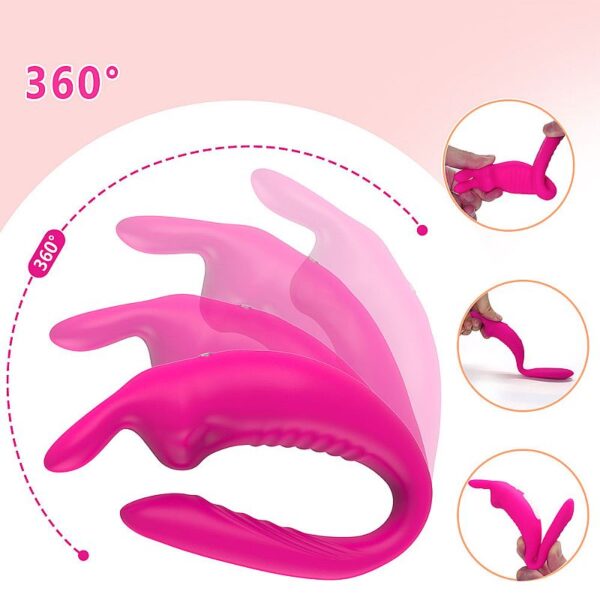 VIBRADOR DE CASAL - À LONGA DISTÂNCIA - HERA APP - SI7387 (CONSULTE CORES) - Imagem 9