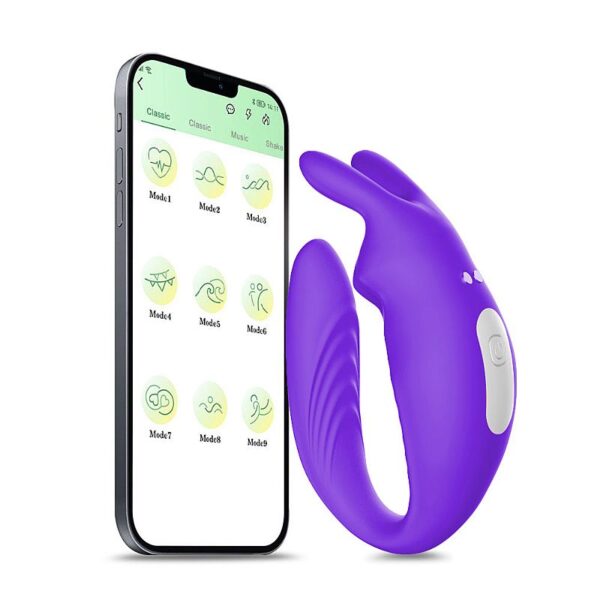 VIBRADOR DE CASAL - À LONGA DISTÂNCIA - HERA APP - SI7387 (CONSULTE CORES) - Imagem 11