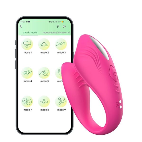 VIBRADOR DE CASAL - À LONGA DISTÂNCIA - ELA APP - SI7388 (CONSULTE CORES) - Imagem 4