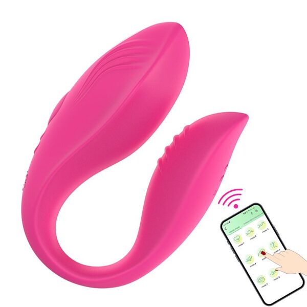 VIBRADOR DE CASAL - À LONGA DISTÂNCIA - ELA APP - SI7388 (CONSULTE CORES) - Imagem 3