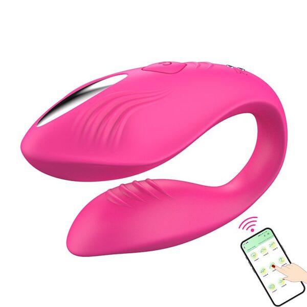 VIBRADOR DE CASAL - À LONGA DISTÂNCIA - ELA APP - SI7388 (CONSULTE CORES) - Imagem 2