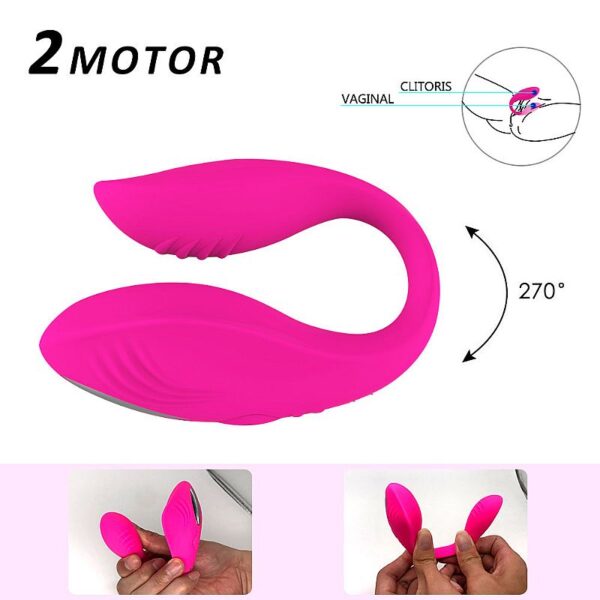 VIBRADOR DE CASAL - À LONGA DISTÂNCIA - ELA APP - SI7388 (CONSULTE CORES) - Imagem 8