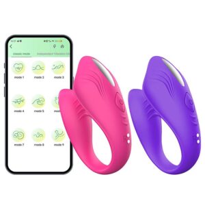 VIBRADOR DE CASAL - À LONGA DISTÂNCIA - ELA APP - SI7388 (CONSULTE CORES)