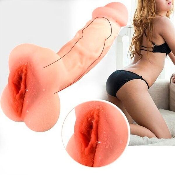 MASTURBADOR MASCULINO CYBERSKIN COM PÊNIS E VAGINA - SI7509
