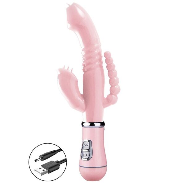 VIBRADOR DE PONTO G E CLITÓRIS - JELLY - RECARREGÁVEL - 3 EM 1 - SI7581 (CONSULTE CORES) - Imagem 2