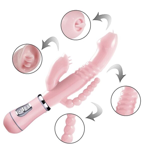 VIBRADOR DE PONTO G E CLITÓRIS - JELLY - RECARREGÁVEL - 3 EM 1 - SI7581 (CONSULTE CORES) - Imagem 4