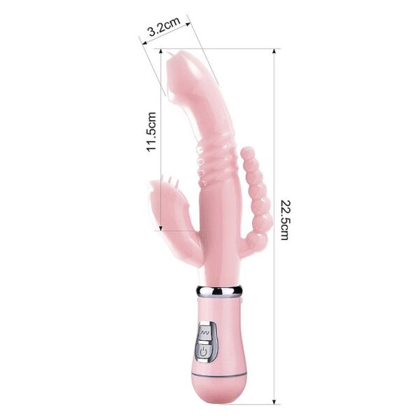 VIBRADOR DE PONTO G E CLITÓRIS - JELLY - RECARREGÁVEL - 3 EM 1 - SI7581 (CONSULTE CORES) - Imagem 7