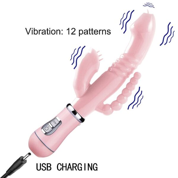 VIBRADOR DE PONTO G E CLITÓRIS - JELLY - RECARREGÁVEL - 3 EM 1 - SI7581 (CONSULTE CORES) - Imagem 6