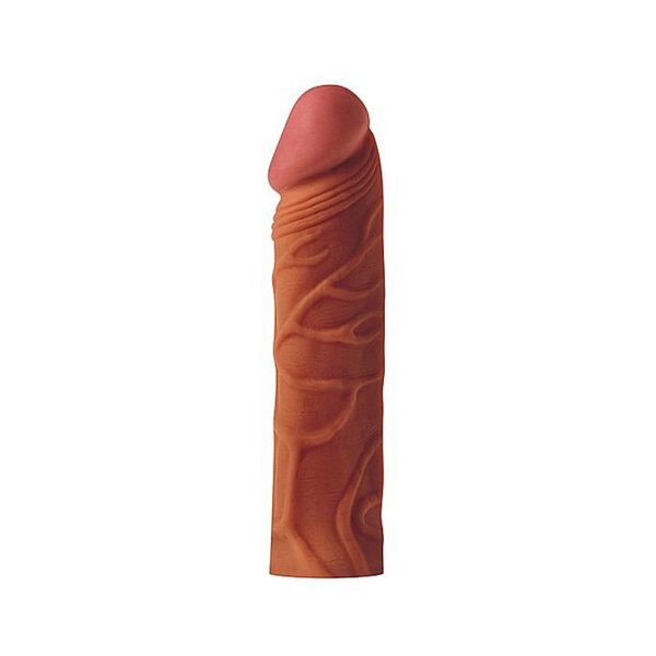 CAPA PENIANA COM VEIAS - CYBERSKIN - 17X4CM - LOVETOY - COR MARROM - SI1293 - Imagem 3