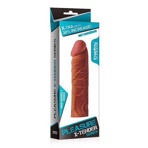 CAPA PENIANA COM VEIAS - CYBERSKIN - 17X4CM - LOVETOY - COR MARROM - SI1293 - Imagem 2