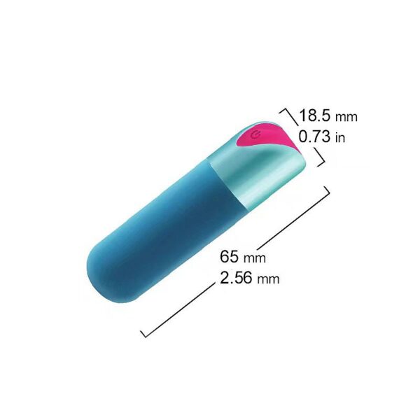 BULLET COM VIBRADOR - RECARREGÁVEL - 6,5X1,8CM - SI7211 (CONSULTE CORES) - Imagem 3