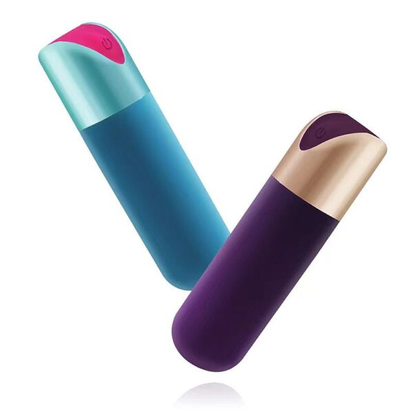 BULLET COM VIBRADOR - RECARREGÁVEL - 6,5X1,8CM - SI7211 (CONSULTE CORES) - Imagem 2