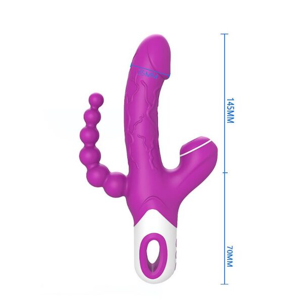 VIBRADOR DE PONTO G E CLITÓRIS - 3 EM 1 - EROS - SI7392 - Imagem 2