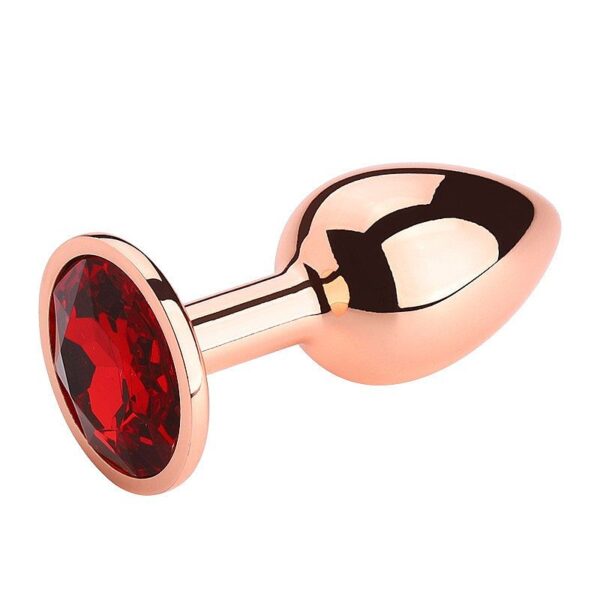 PLUG ANAL DE AÇO ROSE COM CRISTAL BRILHANTE - TAMANHO M - SI7444 - Imagem 3