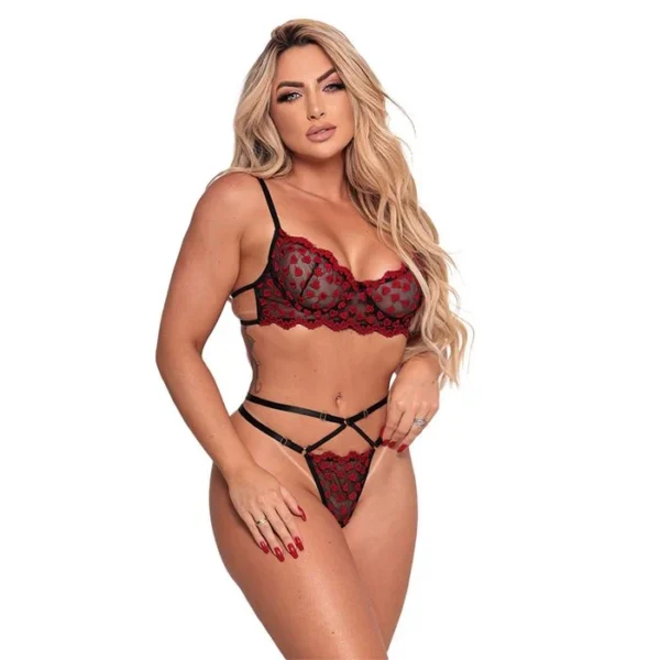 CONJUNTO AMANTE TALLYTA 1478 P M G GG 3 CORES - Imagem 8