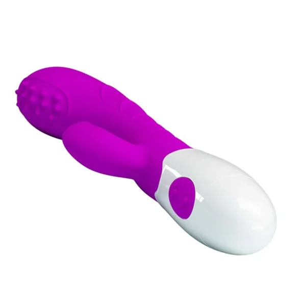 VIBRADOR SILICONE COM ESTIMULADOR DE CLITÓRIS À PILHA 7 VIBRAÇÕES PRETTY LOVE BRUNO BAILE BI-014218-1 - Imagem 2