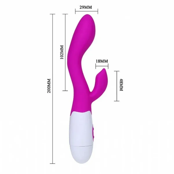 VIBRADOR SILICONE COM ESTIMULADOR DE CLITÓRIS À PILHA 30 VIBRAÇÕES PRETTY LOVE BRIGHTY BAILE BI-014174 (CONSULTE CORES) - Imagem 3