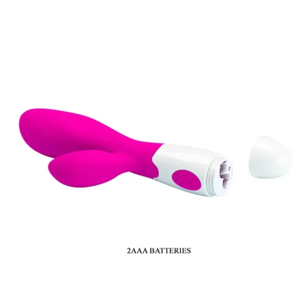 VIBRADOR SILICONE COM ESTIMULADOR DE CLITÓRIS À PILHA 30 VIBRAÇÕES PRETTY LOVE NEWMAN BAILE BI-014219 - Imagem 2