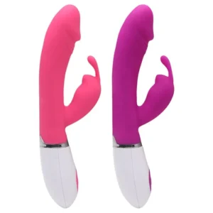 VIBRADOR SILICONE COM ESTIMULADOR DE CLITÓRIS À PILHA 7 VIBRAÇÕES PRETTY LOVE GENE BAILE BI-014224