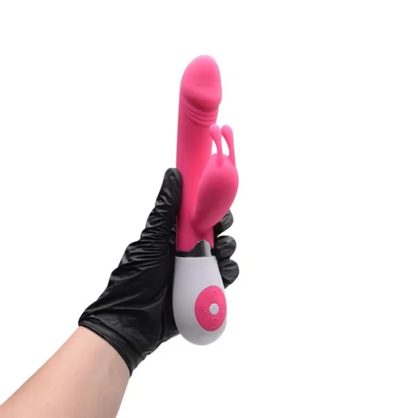 VIBRADOR SILICONE COM ESTIMULADOR DE CLITÓRIS À PILHA 7 VIBRAÇÕES PRETTY LOVE GENE BAILE BI-014224 - Imagem 3