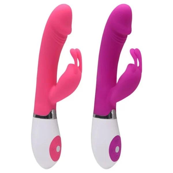 VIBRADOR SILICONE COM ESTIMULADOR DE CLITÓRIS À PILHA 7 VIBRAÇÕES PRETTY LOVE GENE BAILE BI-014224 - Imagem 5
