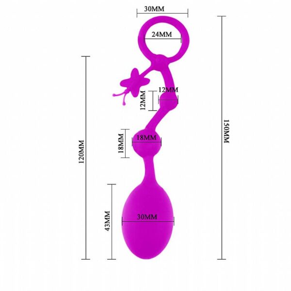 PLUG ANAL ESFERAS DE SILICONE PRETTY LOVE BALLS SI5417 BI014207 - Imagem 5