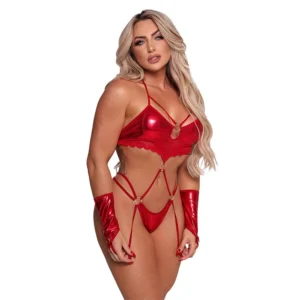 BODY GAROTA SAFADA COM LUVA TALLYTA 5103 TAMANHO ÚNICO 2 CORES