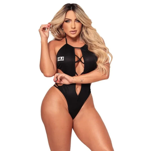 FANTASIA PERSONALIZÁVEL FBI TALLYTA 5110 TAMANHO ÚNICO PRETO